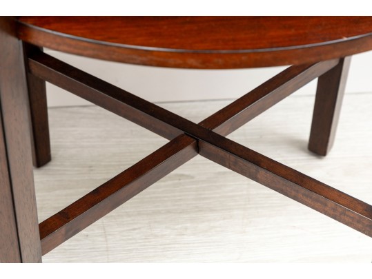 Knight's Furniture Oval Marquetry Side Tables