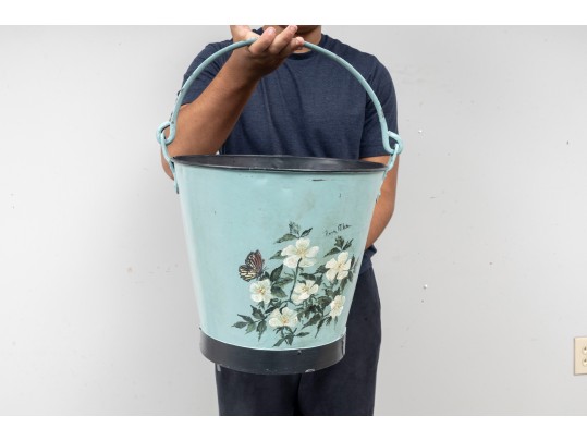 Two Vintage Painted Tole Baskets