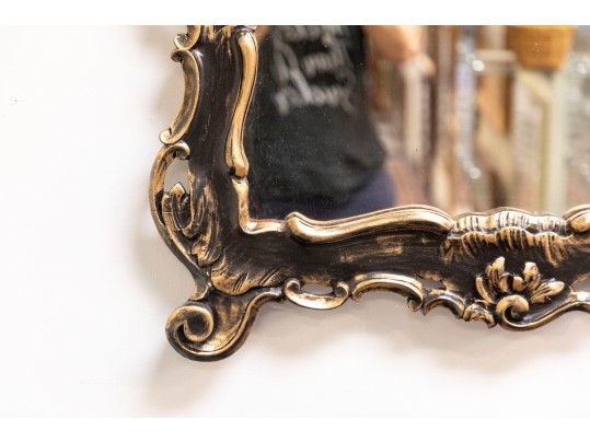 Black/Gilt Rococo Style Wall Mirror 