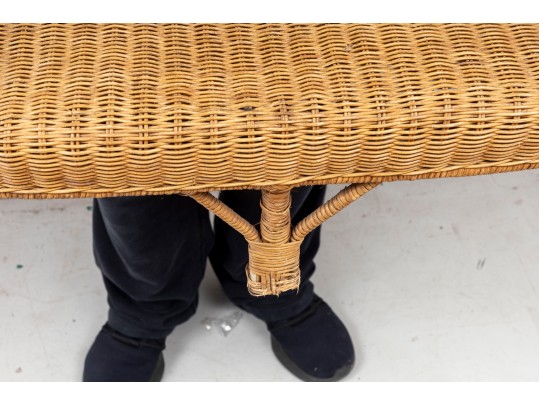 Vintage Children's Wicker Bench