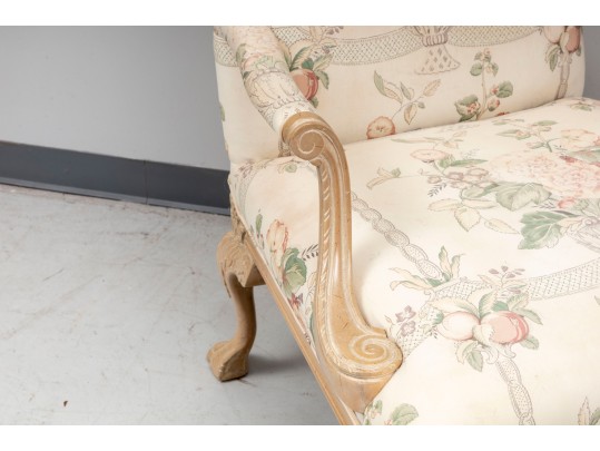 Vintage French Ball & Claw Foot Armchair