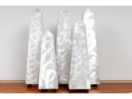 Collection Of Aluminum Sheet Obelisks 