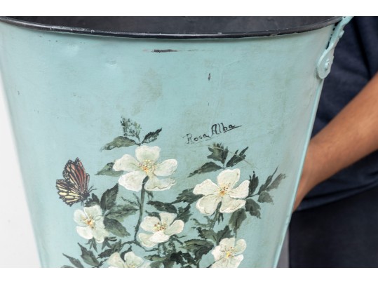 Two Vintage Painted Tole Baskets