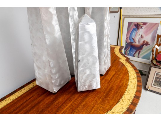 Collection Of Aluminum Sheet Obelisks 