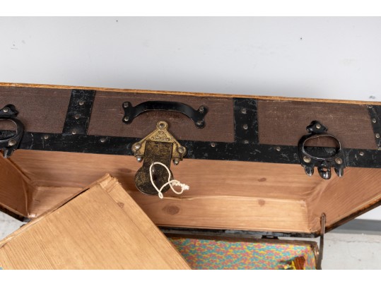 Large Antique Likly & Rockett Steamer Trunk