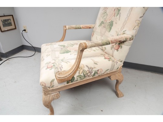 Vintage French Ball & Claw Foot Armchair
