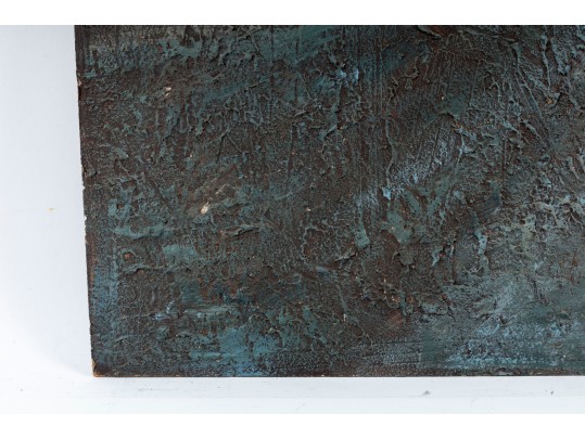 Textured Oil On Board Aqueduct Impressionist Painting -- Unknown Artist