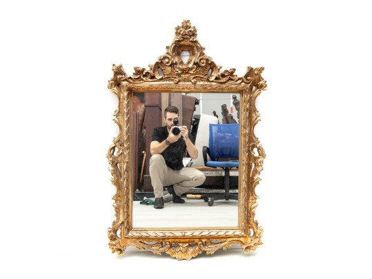 Rococo Giltwood Hand Carved Wall Mirror