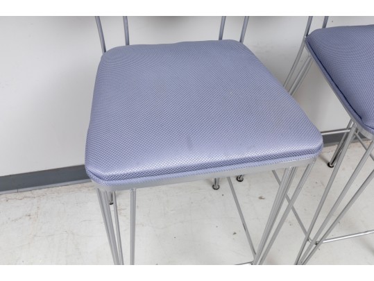 Two Retro Steel Parlor Chairs 