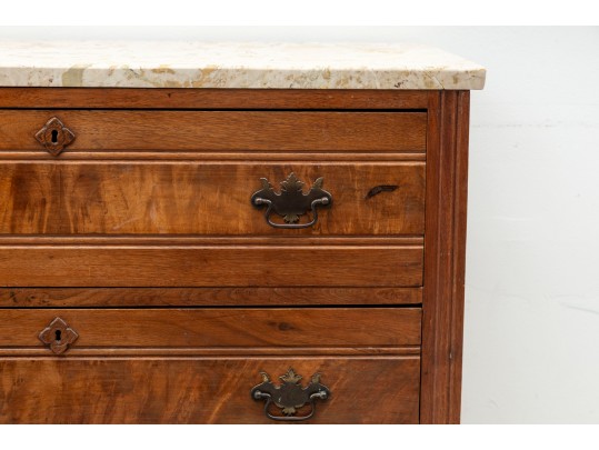 Vintage Eastlake Marble Top Chest