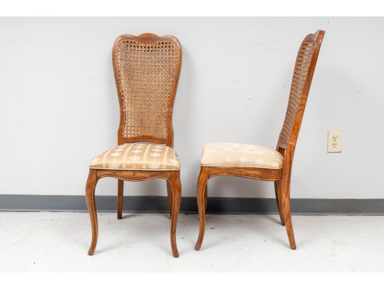 Hickory Co. Country French Provincial Cane Back Side Chairs