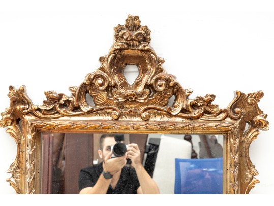 Rococo Giltwood Hand Carved Wall Mirror