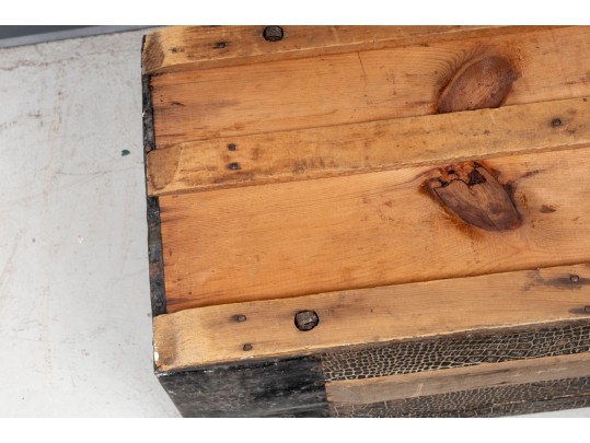 Vintage Wood Faux Gator Skin Chest/Trunk