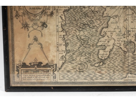 Old Map Of Isle Of Man By John Speed Vintage Print