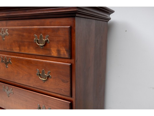 Vintage Eldred Wheeler Chippendale Style Cherry Tall Chest Of Drawers