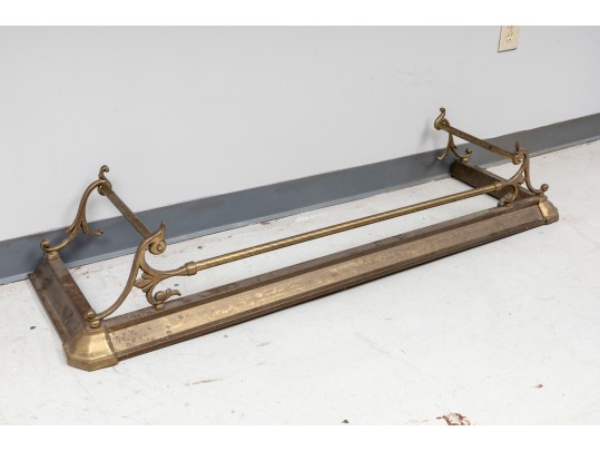 Decorative Crafts Inc Victorian Revival Brass Fireplace Fender 