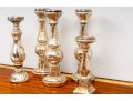 Decorative Mercury Glass Candlestick Holders