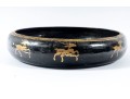 Decorative Oriental Black Laqeured Bowl