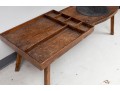 Antique Leather/Wood Cobbler's Bench