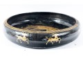 Decorative Oriental Black Laqeured Bowl