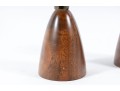 Wilson's Carmel Mid Century Wood Candlestick Holders