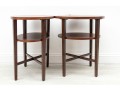 Knight's Furniture Oval Marquetry Side Tables