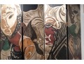 Picasso Themed Wood Folding Panel Divider