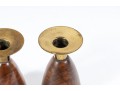 Wilson's Carmel Mid Century Wood Candlestick Holders