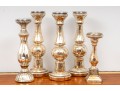 Decorative Mercury Glass Candlestick Holders