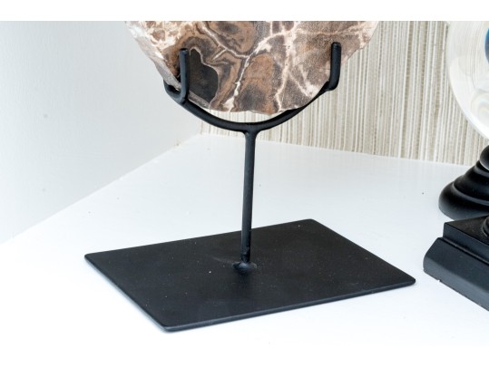 Excellent Tabletop Decor Including Petrified Wood And Crystal Balls