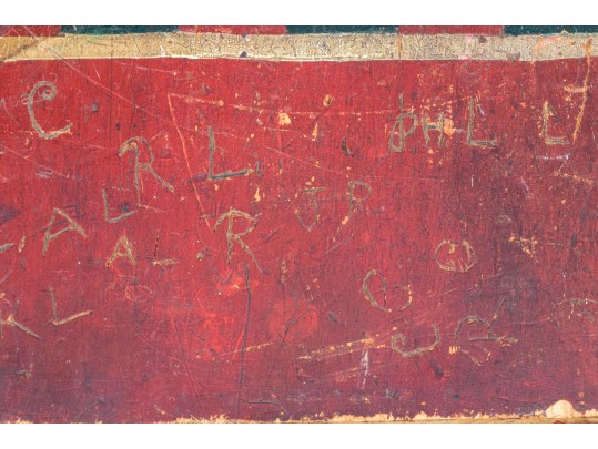 Antique Hand-painted Double Sided Game Board