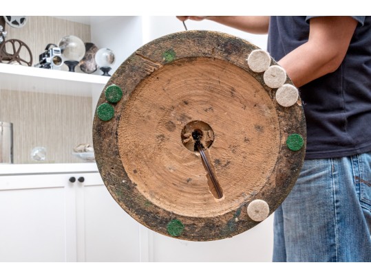 Charming Farmhouse Chic Green Painted Floor Lamp