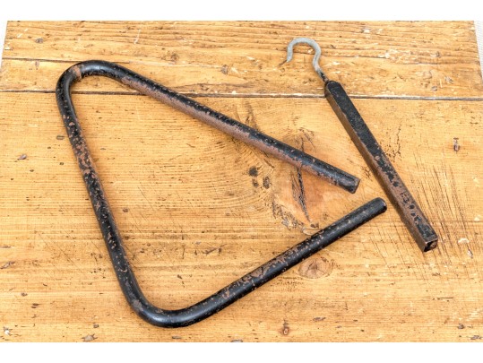 Antique Iron Triangle Dinner Bell