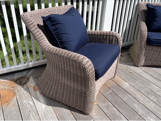 Kingsley-Bate Pair Of Woven Wicker Outdoor Armchairs