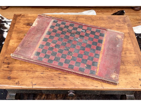 Antique Hand-painted Double Sided Game Board