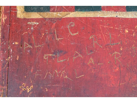 Antique Hand-painted Double Sided Game Board