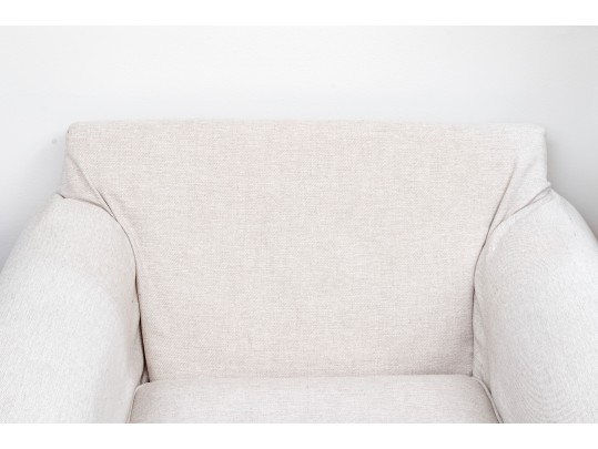 Pair Of Mitchell Gold For Pottery Barn Slipcovered Club Chairs 