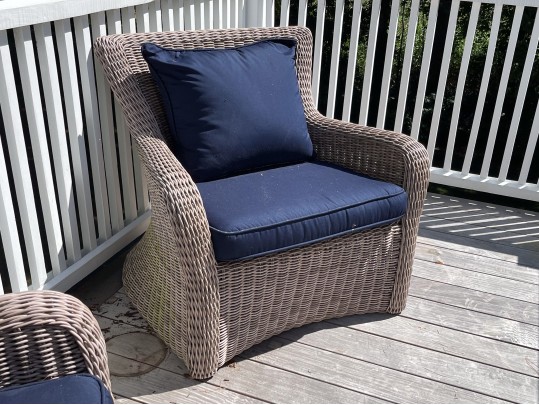 Kingsley-Bate Pair Of Woven Wicker Outdoor Armchairs