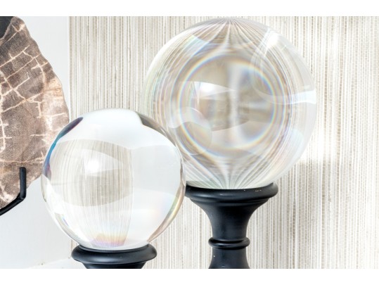 Excellent Tabletop Decor Including Petrified Wood And Crystal Balls