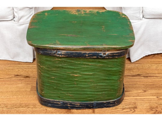 Hand-crafted Wood And Iron Lidded Storage Box
