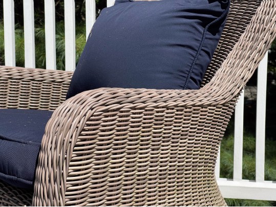 Kingsley-Bate Pair Of Woven Wicker Outdoor Armchairs