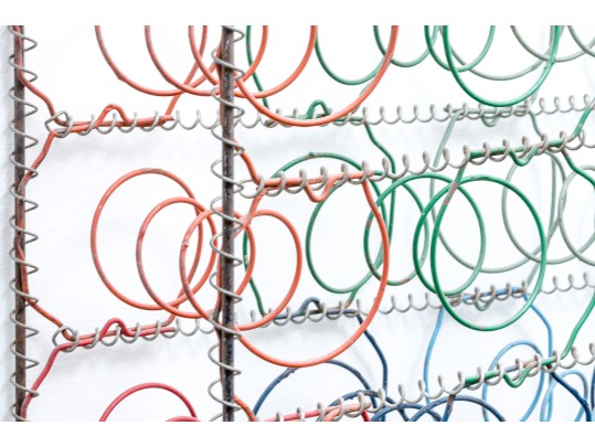 Textural Mixed Media Wall Mounted Sculpture