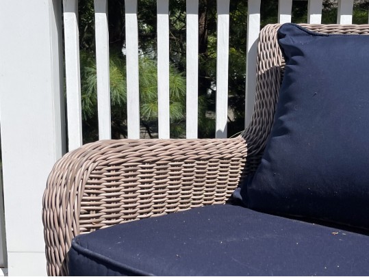 Kingsley-Bate Pair Of Woven Wicker Outdoor Armchairs