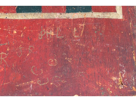 Antique Hand-painted Double Sided Game Board