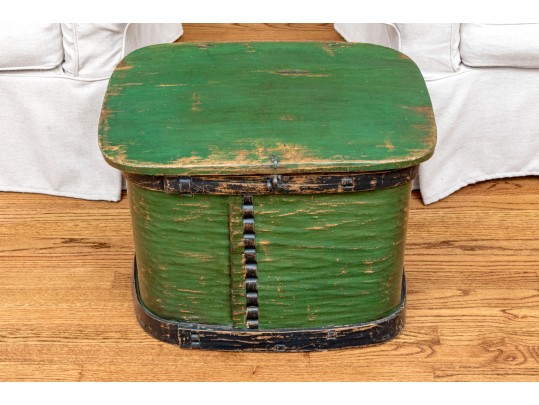 Hand-crafted Wood And Iron Lidded Storage Box
