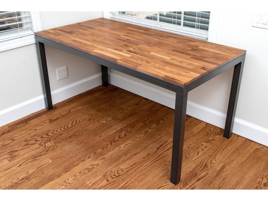 Handsome Industrial Chic Table With Desk Chair