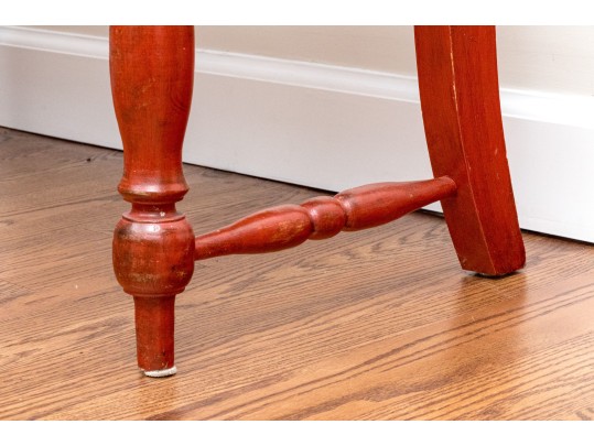 Vintage Farmhouse Chic Red Painted Bench