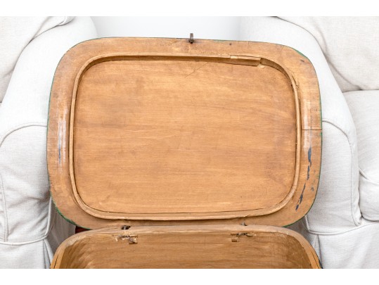 Hand-crafted Wood And Iron Lidded Storage Box