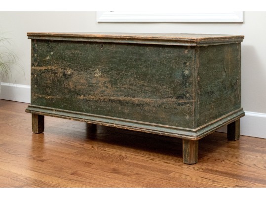 Charming Antique Painted Blanket Chest