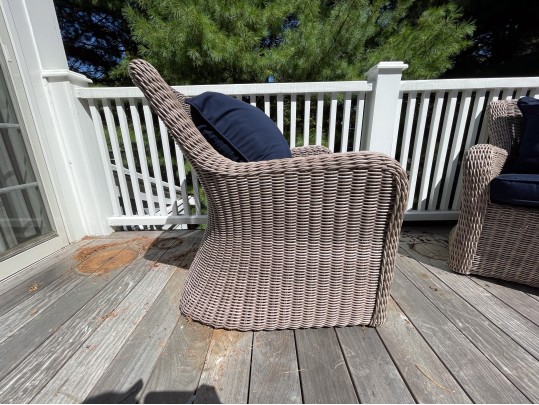 Kingsley-Bate Pair Of Woven Wicker Outdoor Armchairs